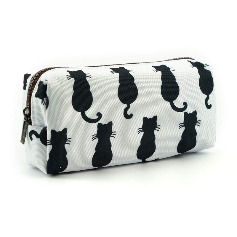 LParkin Cute Black Cat Pencil Case Pouch Gift Bag Storage Makeup Case Cosmetics Stationary Kawaii Pencil Box Office Travel Zipper Closure Portable Multi-Purpose - Image 1